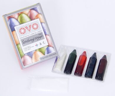 Barva OVO s efekterm stříbrný třpyt- 5 barev/5ml  (200890002368)